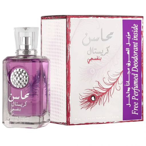 MAHASIN CRYSTAL VIOLET Lattafa perfume para MUJER 100 ml - Image 3